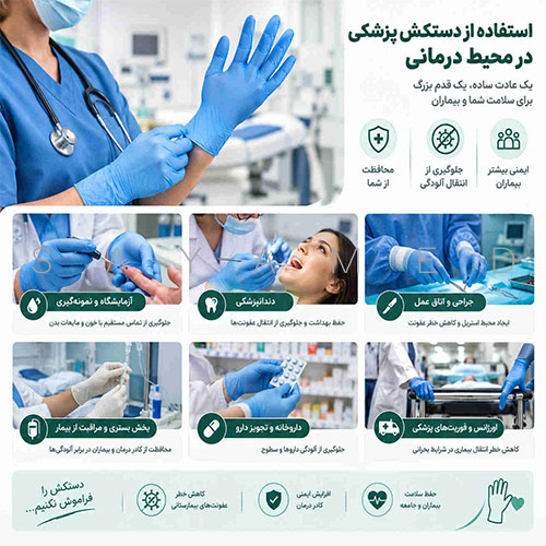 استفاده از دستکش پزشکی در محیط درمانی